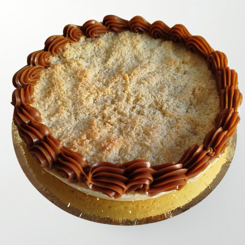 Tarta de coco y dulce de leche